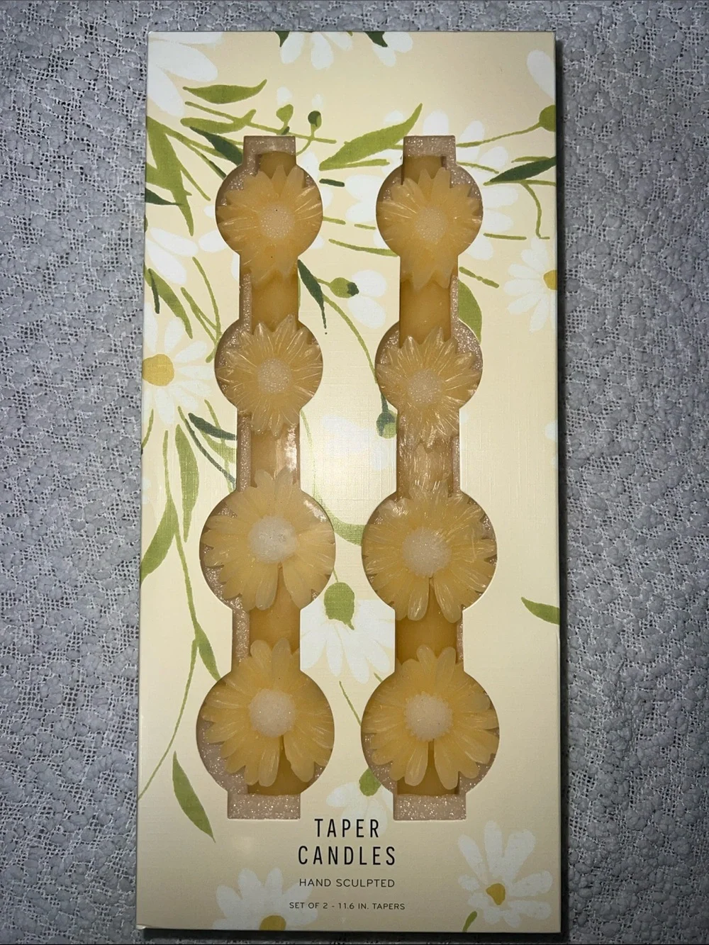 Anthropologie Fleur Daisy Taper Candles - set of 2